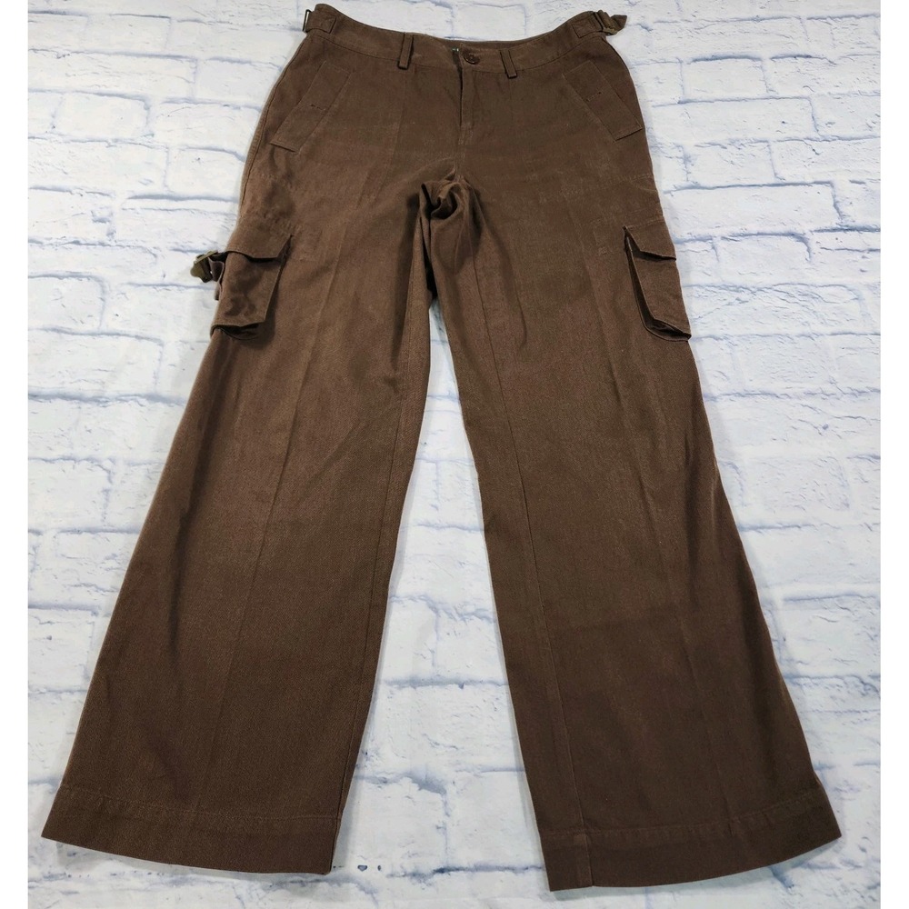 Lauren Ralph Lauren Pants WOMENS 6P Brown Cargo Cotton Rayon Pockets VINTAGE